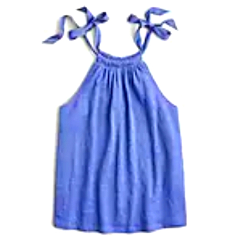 J. Crew Blue Bow-tie 100% Linen